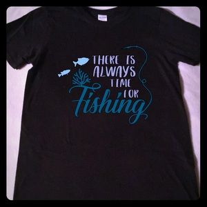 Handcrafted vinyl print fishing